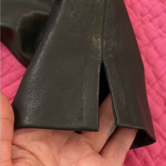 Theory Black  lamb Leather Leggings, US0 - Picture 8 of 13